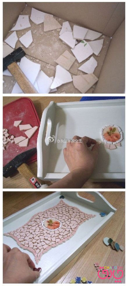 ساخت سینی سرامیک شکسته