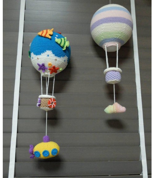 آويز بالن، دست بافت