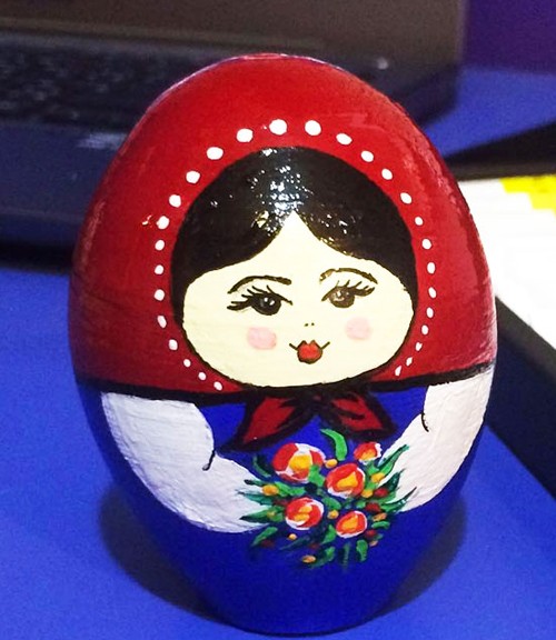 تخم مرغ رنگی سفالی 