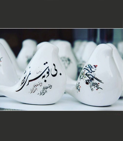پرنده سیاه قلم سنتی 