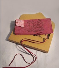 کیف پول دستساز چرمی صورتی رنگ